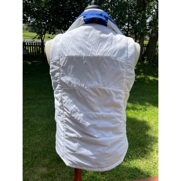 Kansas Jayhawks Colosseum Womens Puffer Vest S Blue & White 100% Polyester - Picture 9 of 10